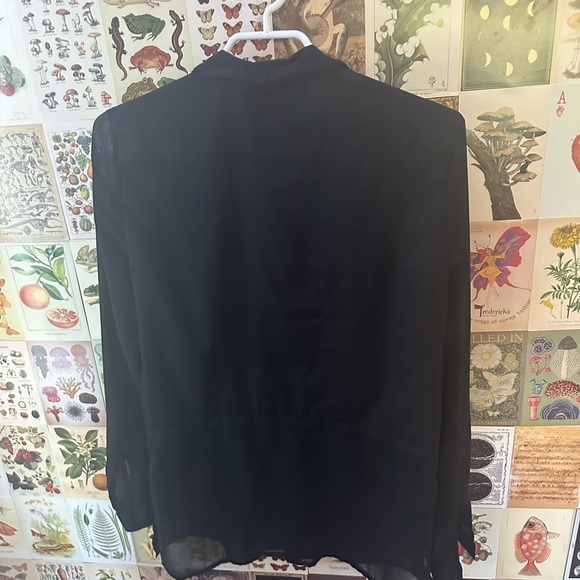 Only brand. Size 38. Sheer sleeve black blouse. Great condition - Picture 3 of 5